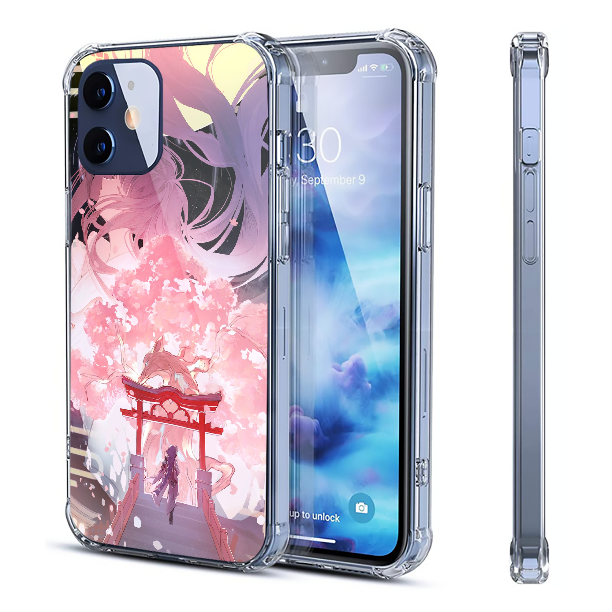 げんし神 genshin 【iPhone 12シリーズ対応】透明スマホケース（クリアソフトケース）